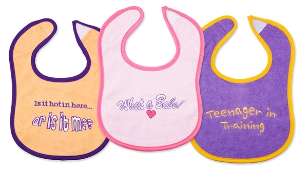 Picture of "Sayings" Bibs (Medium) - Babe Series - 3 pack