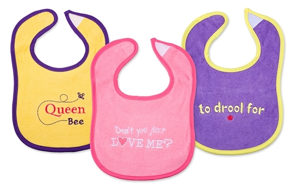 Picture of "Sayings" Bibs (Medium) - Hotties Series - 3 pack