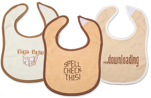 Picture of "Sayings" Bibs (Medium) - IT Series - 3 pack