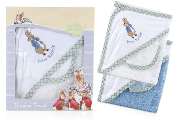 Picture of Beatrix Potter™ Peter Rabbit™ Hooded Towel with Wash Cloth