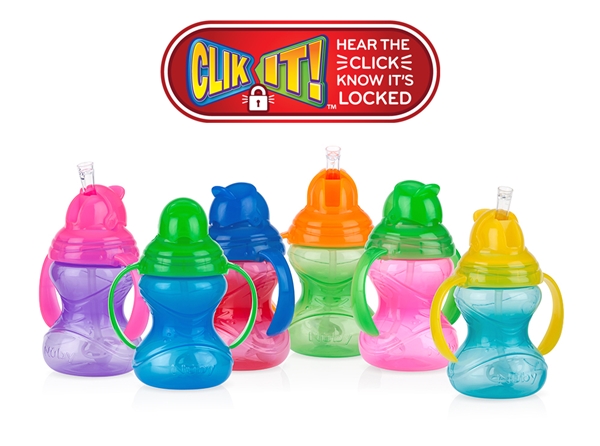 Picture of Clik-it™ FlipN'Sip™ Cup with Weighted 360° Straw 8oz/240ml