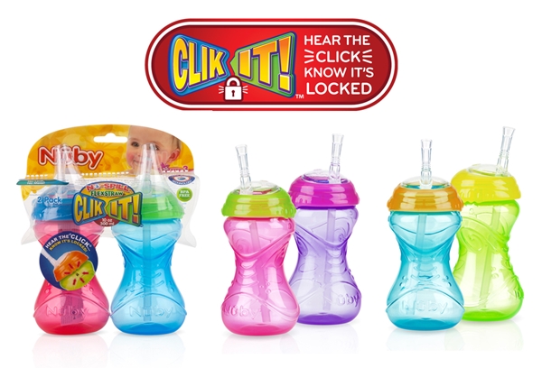 Picture of Clik-it™ Flex Straw Cup 10oz/300ml - 2 pack