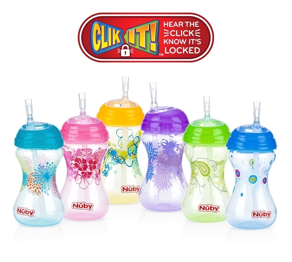 Picture of Clik-it™ Designer Series Flex Straw Cup 10oz/300ml - 2 pack