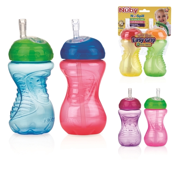 Picture of Easy Grip Super Flex Straw Cup 10oz/300ml (#1) - 2 pack